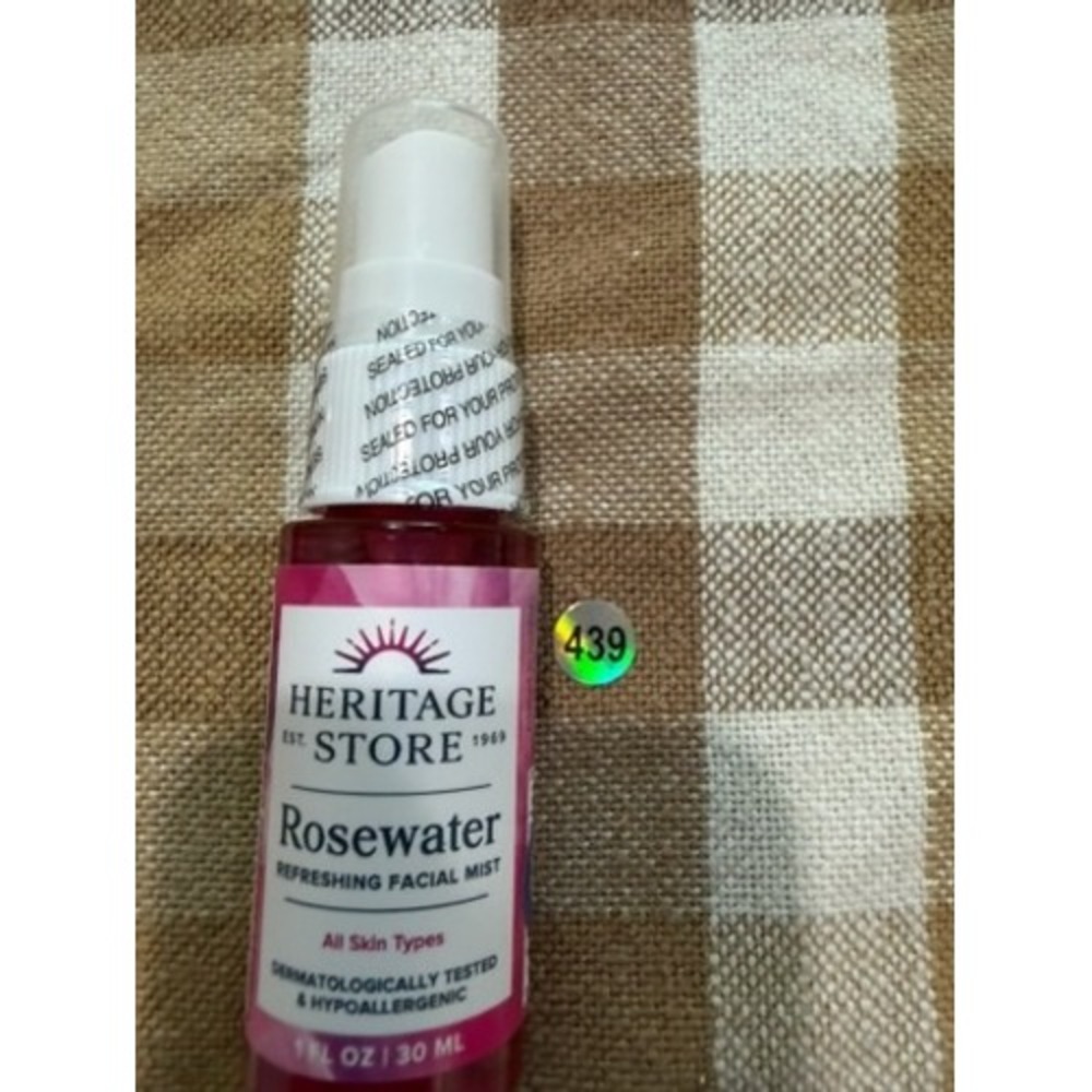 Heritage Store Rosewater Refreshing Facial Mist 1 fl oz 30 mL Travel Size Sealed